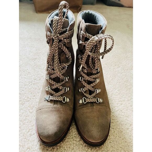 Sam Edelman Tie Up Ankle Manchester Flint Gray Boot sz 8 - Picture 5 of 8